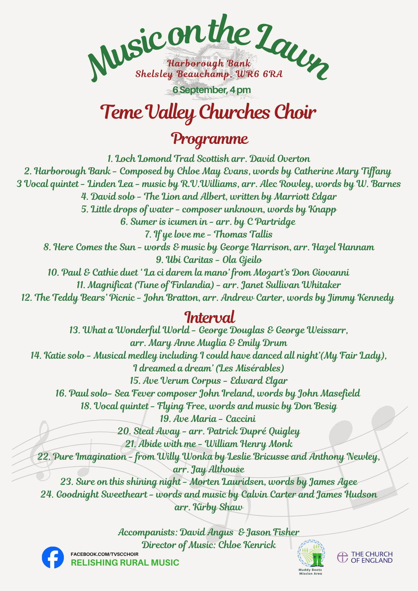 TVC Choir Programme